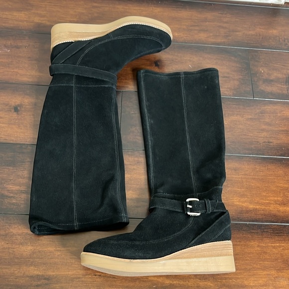 10 Crosby by Derek Lam Edie Boots size 6.5 Suede Equestrian Preppy New - Picture 2 of 11